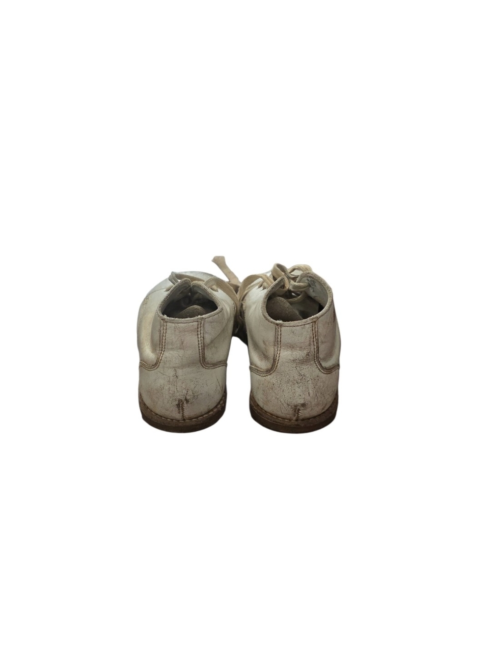 Vintage Baby Shoes Mid Century White Leather Toddler Walker Boots Jumping Jacks - Picture 7 of 16